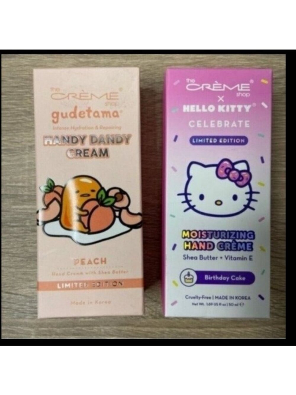 Hello Kitty x The Crème Shop x Gudetama Limited Edition Hand Lotion Bundle NEW